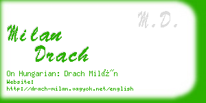 milan drach business card
